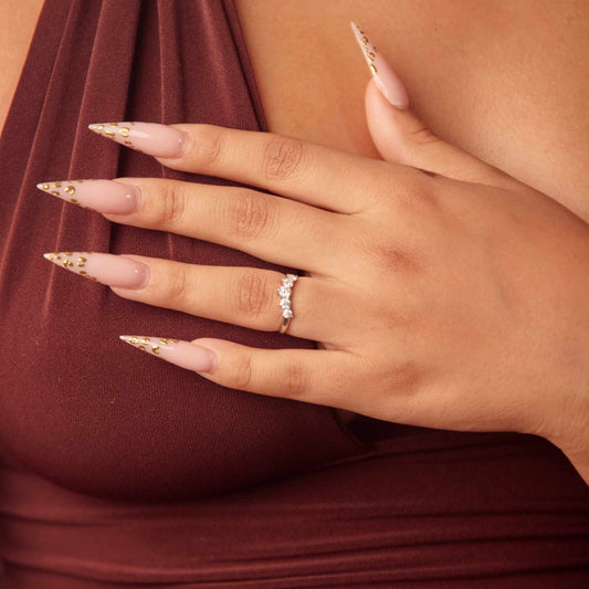 Moissanite Diamond Five-Stone Ring