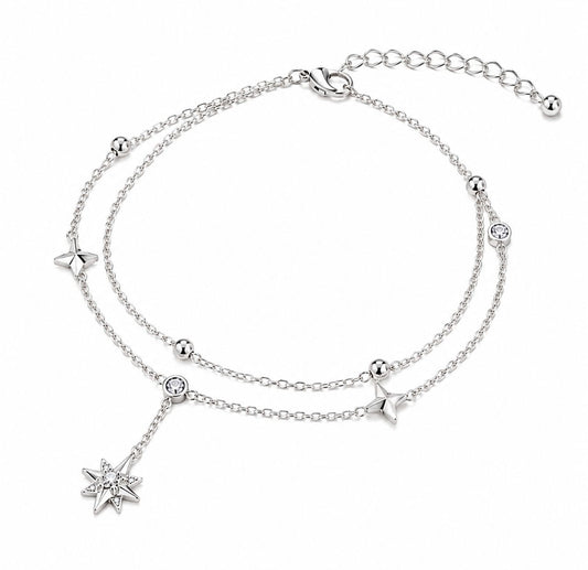 925 Silver-Plated Anklet