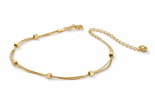 18k Gold Multi-Strand  Anklet