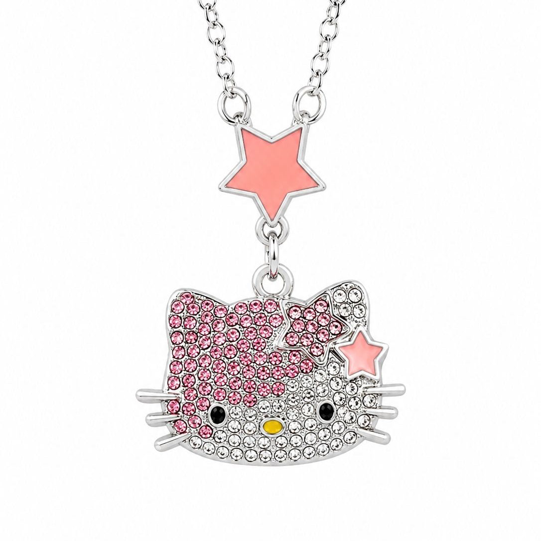 Iced Hello Kitty Pendant Necklace(2)