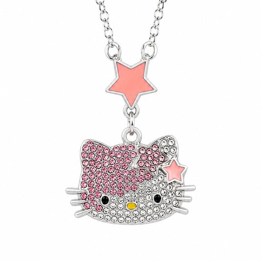 Iced Hello Kitty Pendant Necklace(2)