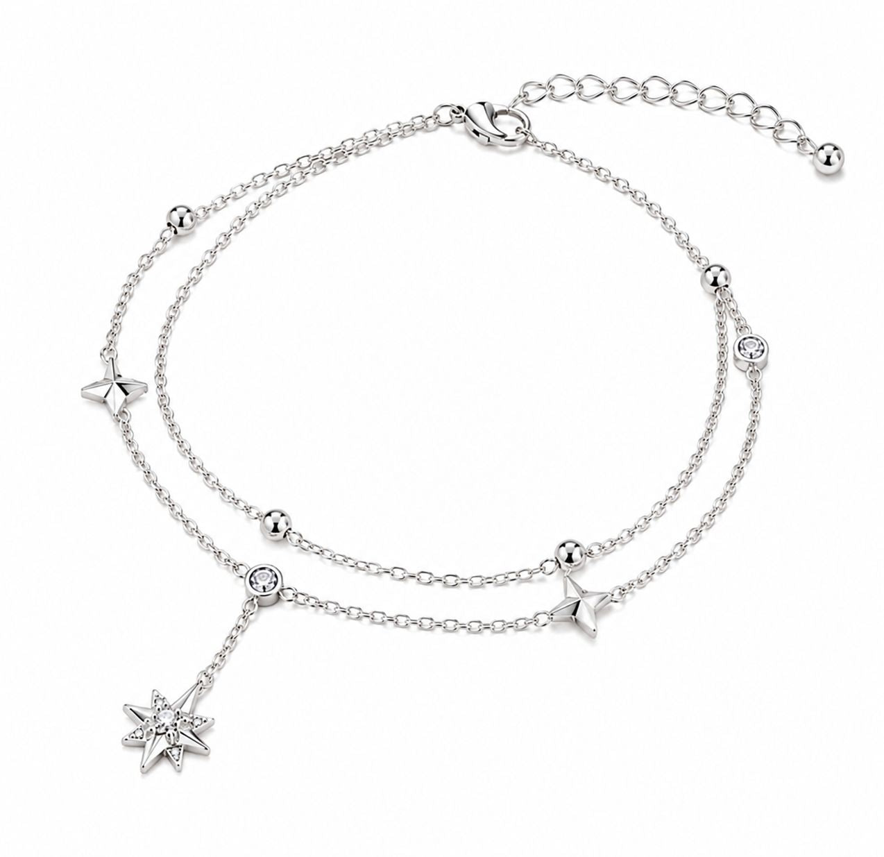 925 Silver-Plated  Anklet