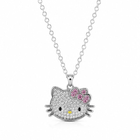 Iced Hello Kitty Pendant Necklace(1)